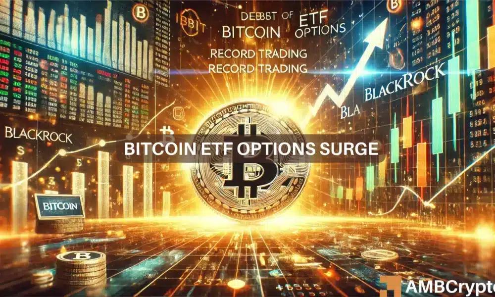 The debut of Bitcoin ETF options sets a new trading record, led by BlackRock\